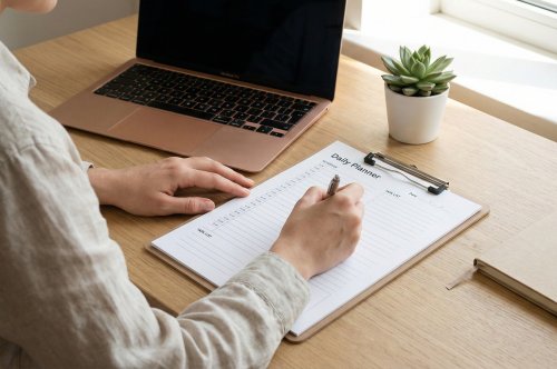 Free Daily Planner Printable PDF Download (Minimal Minimal Design)