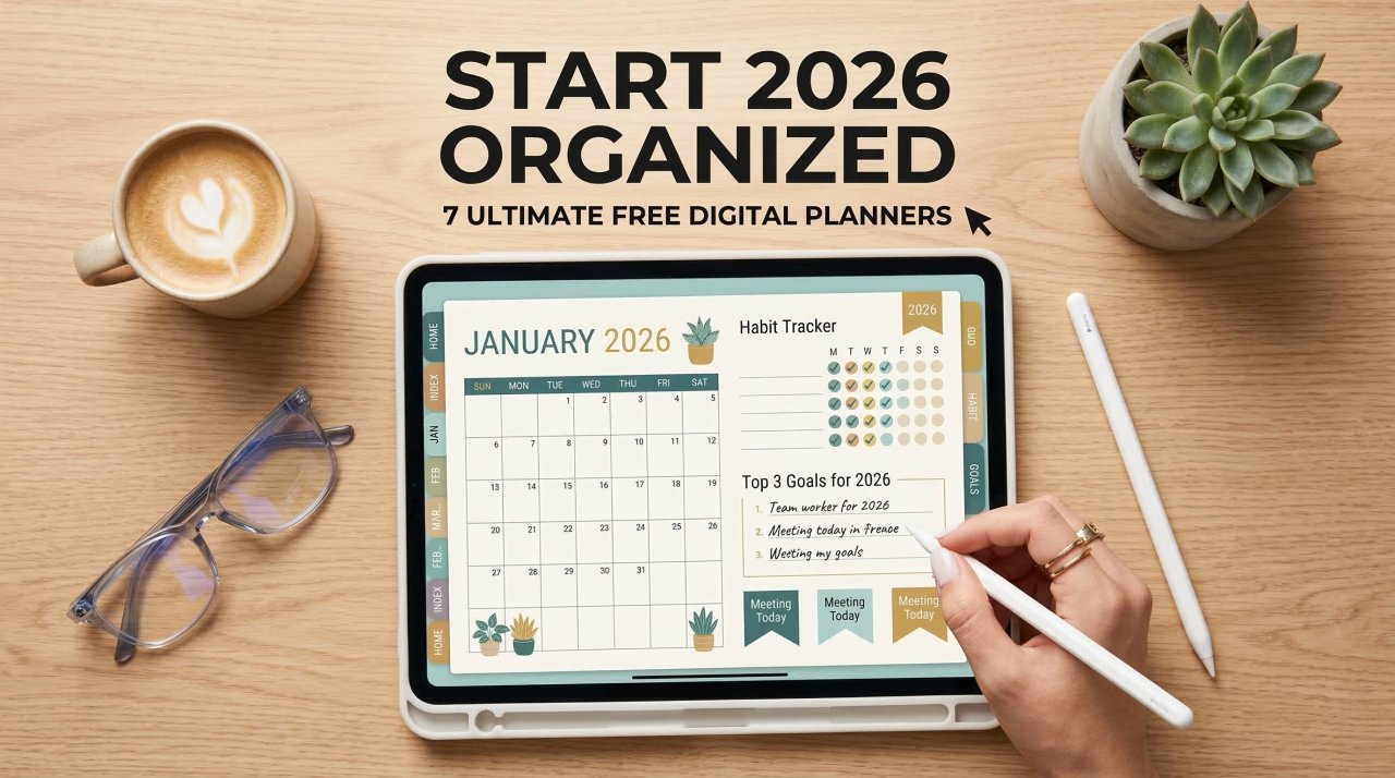 6 Ultimate Free Digital Planner Downloads for 2026
