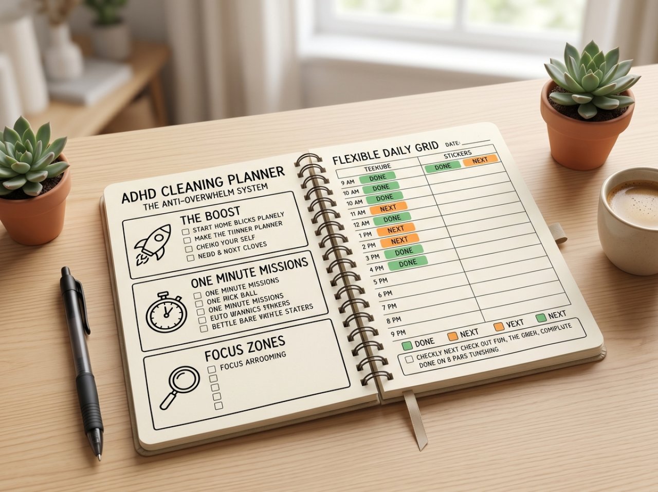ADHD Cleaning Planner: The Anti-Overwhelm System