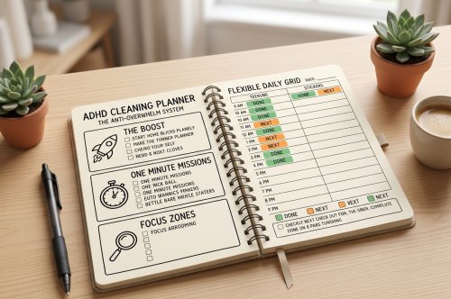 ADHD Cleaning Planner: The Anti-Overwhelm System