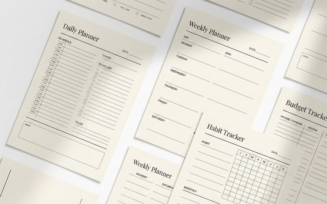 canva planner templates editable printable interior preview