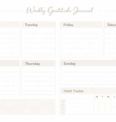 2026 Gratitude Journal Printable | Daily Gratitude Planner | Self Care Journal | Mental Wellness Planner | Digital Download PDF