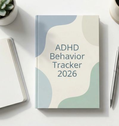 ADHD Behavior Tracker 2026 | Daily Symptom & Medication Log | Printable Mental Health Planner | 122-Page Yearly ADHD Journal (6x9)