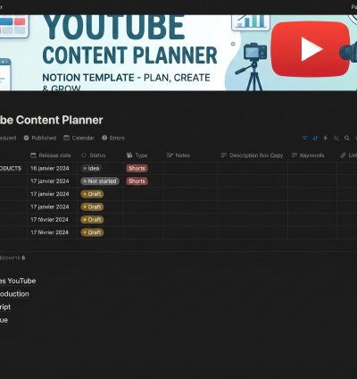 The Ultimate YouTube Content Planner | Notion Template for Creators