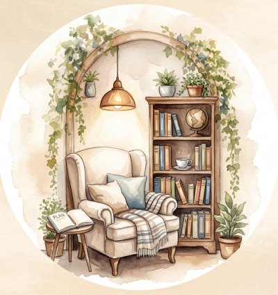 Free Watercolor Booknook Themed Notion Icons
